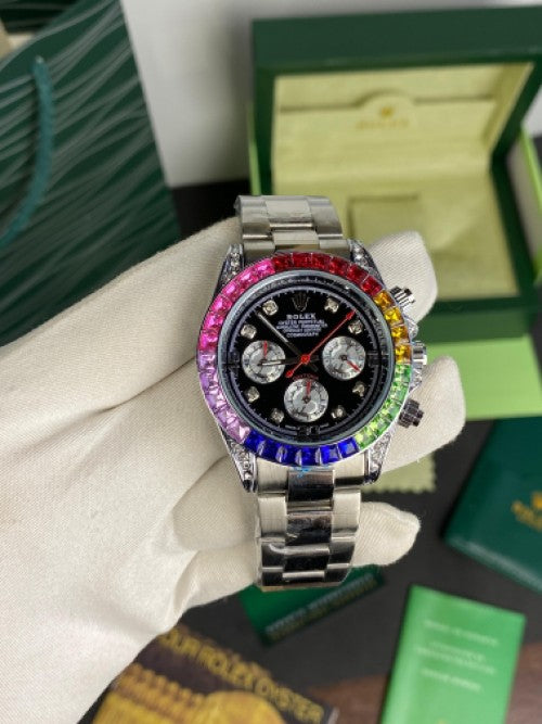Role_x Oyster Perpetual Rainbow Silver