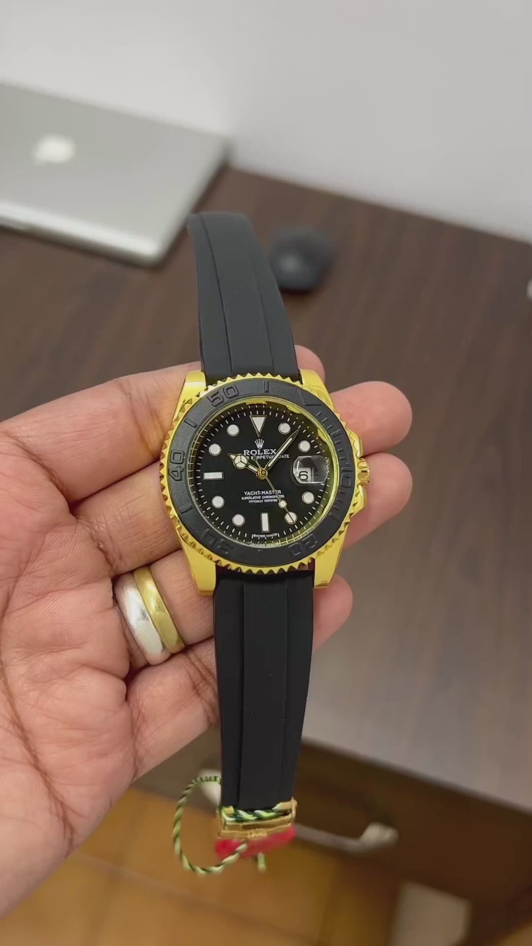 Role_x Oyster perpetual Yach Master Battery Gold